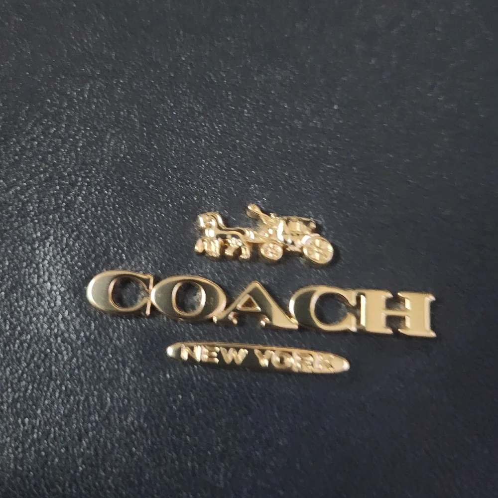 Coach Full Size Klare Bag In Navy Blue With Woven Front. - Picture 5 of 15